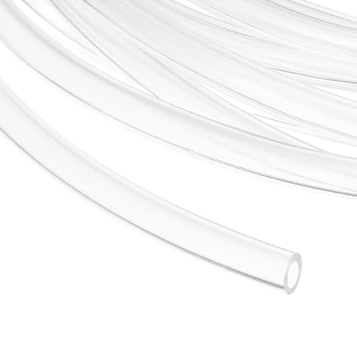 uxcell 1/8 Inch Clear PVC Tubing, 3mm ID x 5mm OD - 15ft PVC Tube Lightweight Vinyl Hose, Transparent Flexible Plastic Water Tubing for Air Oil Water Transfer Aquarium Irrigation - size: 3mm ID x 5mm OD