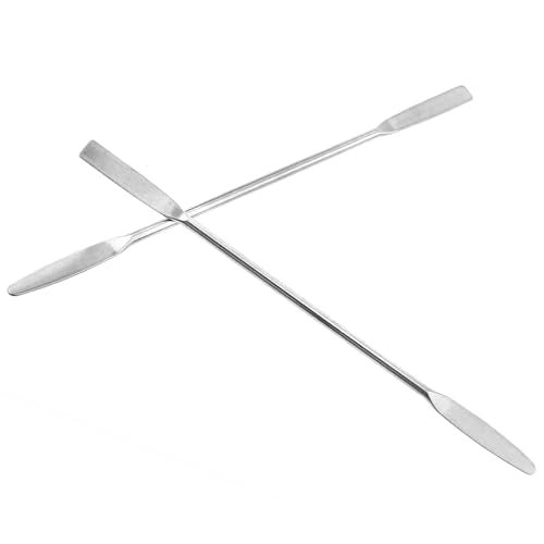 150mm/5.9inch Stainless Steel Lab Spatula Conical and Flat Tips for Experiments and DIY Processes 3PCS