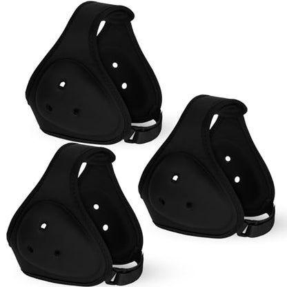 Jerify 3 Pcs Wrestling Headgear for Kids Youth Soft Grappling Headgear Wrestling Adjustable Ear Guard Protective(Black) - color: Black