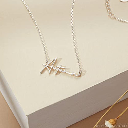 Custom Name Necklace, 18K Gold Plated Nameplate Personalized Jewelry Gift for Women - color: Style-07