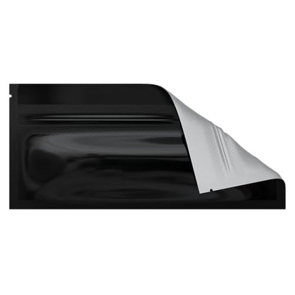 Mylar Style Barrier Bags – Zipper w/Heat Seal – 100 Bags (Gloss Black/Clear, PR - 6?x2.7?) - color: Gloss Black / Clear, size: 6x2.7 Inch (Pack of 100)