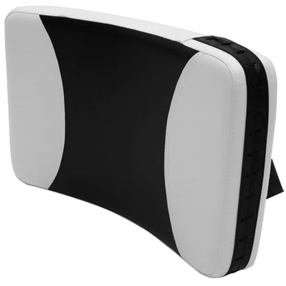 SOLUSTRE Taekwondo Kick Pad Martial Arts Sparring Target Compact Black White Curved Handheld Kicking Shield for Training Equipment