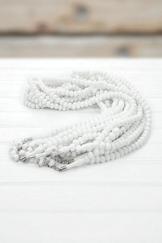ihvan online, Tasbih Prayer Beads 99, Pack of 10, Muslim Prayer Bead, Islamic Rosary Bead, Dhikr, Tasbeeh Bulk, Misbaha, Masbaha, Tespih, Islamic Gift for Ramadan & Mawlid & Hajj Umrah - color: White