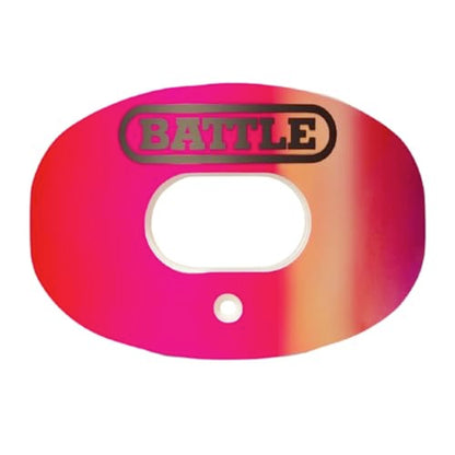 Battle Sports Iridescent Oxygen Football Mouthguard, Chrome Red/Purple | Maximum protection, Safe secure comfortable fit, Breathable built-in airflow channels, No boil required, Advanced composite - color: Chrome Red/Purple