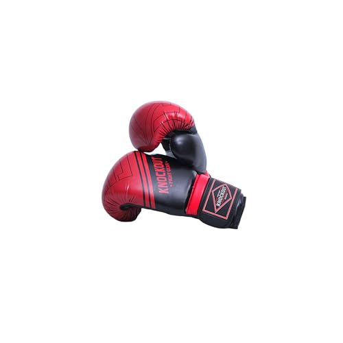 Boxing Gloves & Muay Thai Shin Guards for Men and Women, MMA Kickboxing Shin Pads Set, Adjustable Shin Guards with Instep Protection, Sparring & Martial Arts Training Gear - color: Red/Black, size: 12 oz