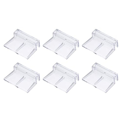 6 Pcs Aquarium Lid Clips, 6 mm Acrylic Aquarium Cover Bracket Fish Tank Lid Older Fish Tank Clip Transparent Durable Easy to Clean, Intended for Rimless Aquariums Top Cover - size: 6 mm