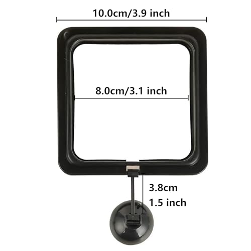 FREESEA Fish Feeding Ring for Aquarium: Square Betta Floating Feeding Ring for Fish Tank - size: Square