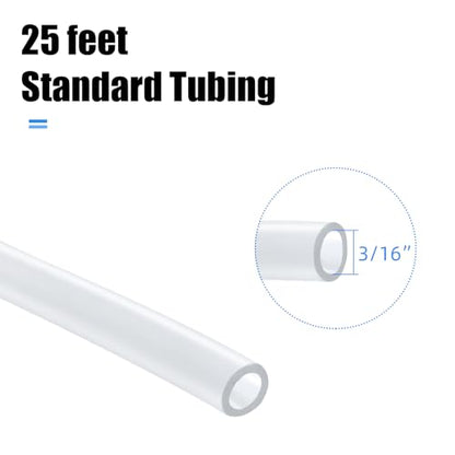 AQUANEAT Aquarium Tubing 25 Feet Clear, Airline Tubing, Standard 3/16” Air Hose for Fish Tank Air Pump,Hydroponics,Pond - color: Clear, size: 25 Feet