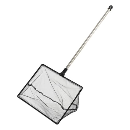 Fish Tank Net, Fine Mesh Aquarium Fish Net, Long Handle Fish Net, Stainless Steel Extendable Handle, Square Aquarium Cleaning Net for Aquarium Accessories - size: 6 inch