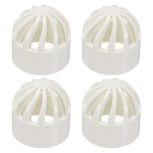 PATIKIL 1 Inch (25mm) Fish Cover Permeable Cap, 4 Pcs PVC Breathable Cap Aquarium Guard Fish Tank Intake Cover, White - color: White, size: 1Inch(25mm)