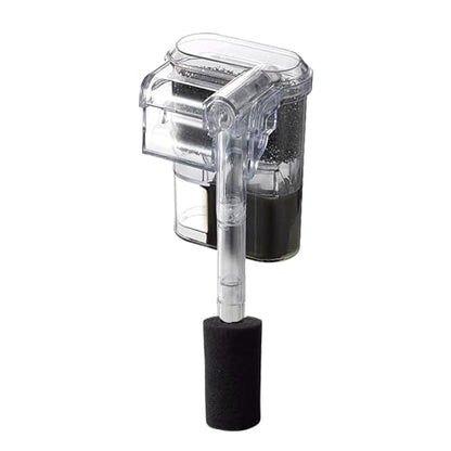 Quiet Aquarium Filter for Betta, Slim HOB Fish Tank Filter for 3-10 Gal Planted Aquariums & Aquascaping with 1 Pre-Filter Sponge ，Adjustable Flow，250L/H