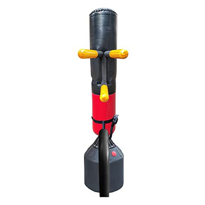 Portable Wing Chun Dummy for Tree or Soft Object, Portable Wooden Dummy Wing Chun Parts Tied Tree Spring Stump Parts Chinese Kong Fu Training Wall Mounted for Sandbag/Tree (3 Arms, 1 Leg)