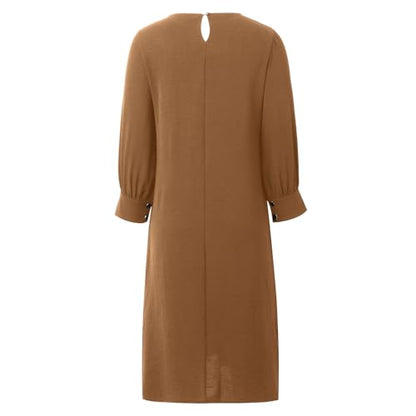 2 Piece Muslim Outfits For Women Long Sleeve Button Down Shirt And Baggy Pants Casual Dress Outfits Prayer Clothes - color: Khaki, size: XX-Large