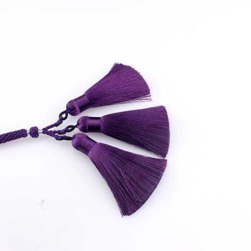 Muslims Islamic Dhikr 99 Tasbeeh Tasbih Prayer Beads, Purple Glass Beads with Tassel