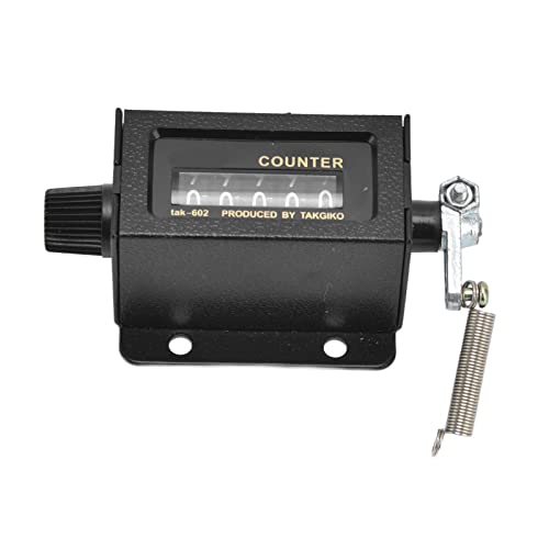 5 Digit Mechanical Tally Counter – Resettable Hand-Pull Stroke Counter with Clear Glass Mirror Display for Industrial Counting, Printing Counting & Sports Score Tracking