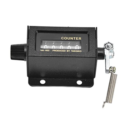 5 Digit Mechanical Tally Counter – Resettable Hand-Pull Stroke Counter with Clear Glass Mirror Display for Industrial Counting, Printing Counting & Sports Score Tracking