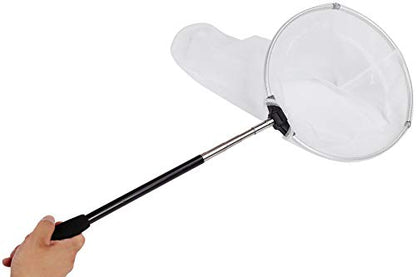 RESTCLOUD Insect and Butterfly Net with 12" Ring, 24" Net Depth, Handle Extends to 59 Inches - size: 10" Ring, 48" Handle