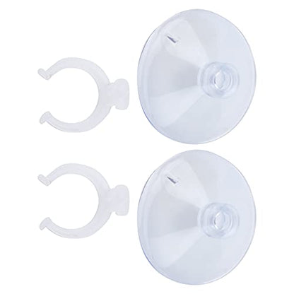 SUNGOOYUE Aquarium Hose Clamp Plastic Suction Cup Air Line Tube Holder for 12 to 16mm Transparent Pipe, 2 Cups 2 Clips, High Temperature Fixture for Fish Tank Tube Routing (Can clamp 16-22mm) - size: Can clamp 16-22mm