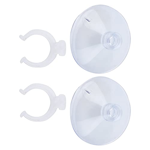 SUNGOOYUE Aquarium Hose Clamp Plastic Suction Cup Air Line Tube Holder for 12 to 16mm Transparent Pipe, 2 Cups 2 Clips, High Temperature Fixture for Fish Tank Tube Routing (Can clamp 16-22mm) - size: Can clamp 16-22mm