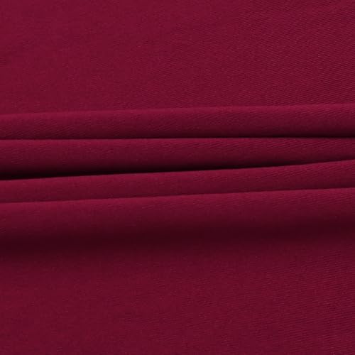 Suillty Women's Pearls Muslim Islam Instant Hijab Scarf Soft Turkish Headwear Jersey Headscarf Shawl Wrap - color: Red