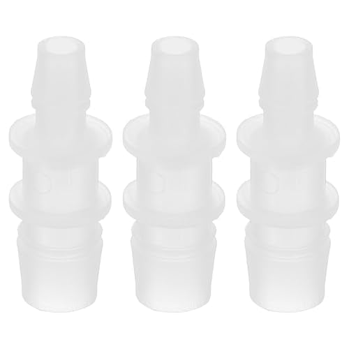 PATIKIL Hose Barb Reducer, 3 Pcs 1/2" to 5/16" Hose ID Connectors Joint Plastic Pipe Fitting Splicer Mender Union Adapter for Air Water Fuel Gas Aquarium, White - size: 1/2" to 5/16"