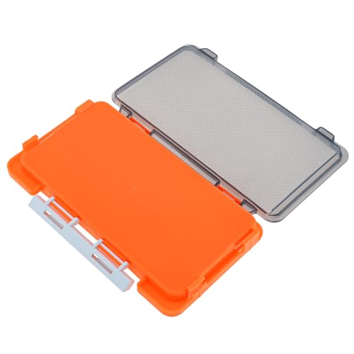 Fishing Tackle Box Slit Foam Case, Super Slim Fishing Lures Jig Box Hooks Spinners Spoons Storage Tackle Tray, (6.8 * 3.8 * 0.8inch) (Orange) - color: Orange