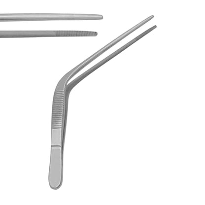Splinter Forceps - Fine Point - Tweezers Stainless Steel Straight & Curved (Set of 8 Pcs W Magnifying Glass) - size: Set of 8 Pcs W Magnifying Glass