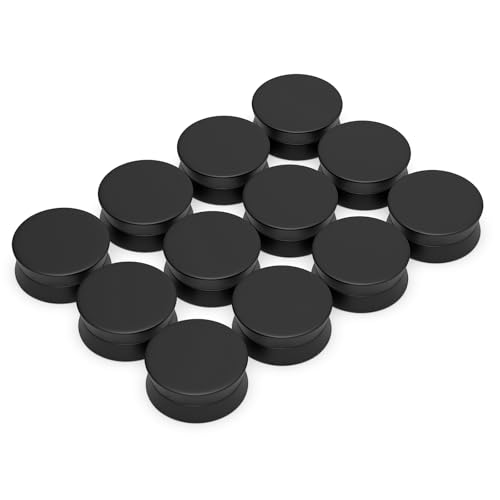 Evnlo 12 Pairs Strong Hijab Magnets, Thin Pinless Magnetic Hijab Pins for Scarf, Shirt, Veil, Dress– No-Snag Matte, Multi-Use for Women - color: 12 Pairs Black