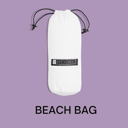 BAY LAUREL Turkish Beach Towel with Travel Bag 39 x 71 Quick Dry Sand Free Lightweight Large Oversized Towels Light - color: Purple Mix