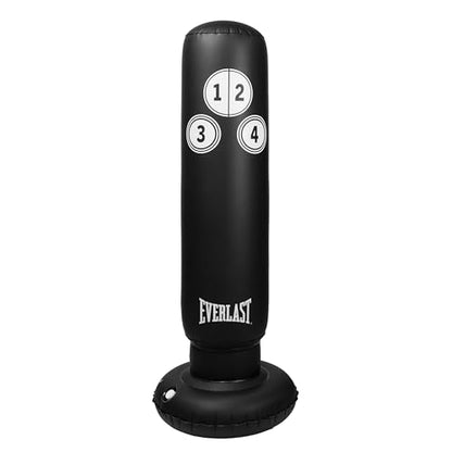 Everlast Freestanding Inflatable Punching Bag with Target System & Air Pump - Kids Boxing Training Equipment with Stable Water Base - Durable PVC Standing Bag for Home Fitness & Exercise
