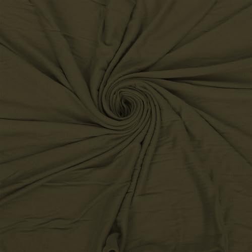 Hijab Scarf for Women Soft Cotton Muslim Jersey Hijab Head Wrap Scarves Fashion Long Scarf Shawls - color: Army Green