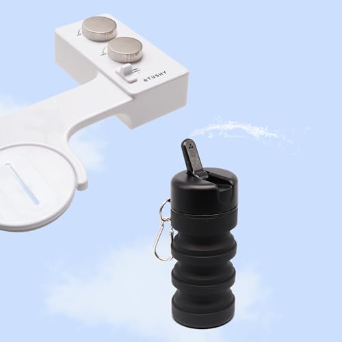 TUSHY Spa Brushed Nickel Bidet & Onyx Travel Bidet Bundle