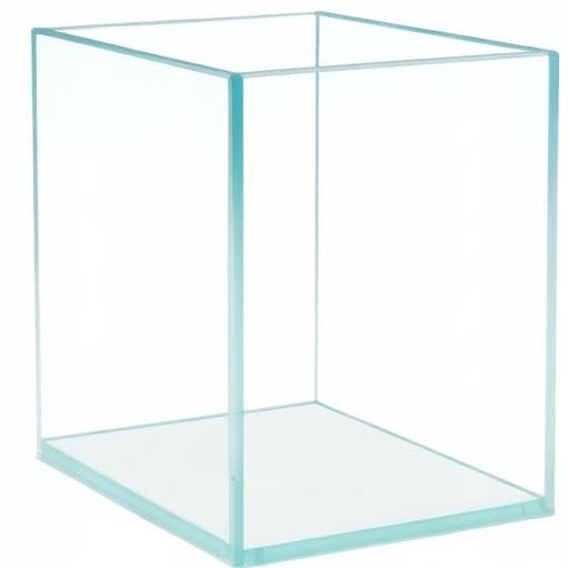 Nano Tall Rimless Frameless Extra Clear Glass Aquarium, Low Iron Glass Tank, 5mm Glass, White Leveling Mat Included, w/Lids Options - size: 1.2 GAL 5.9x5.9x7.8 in