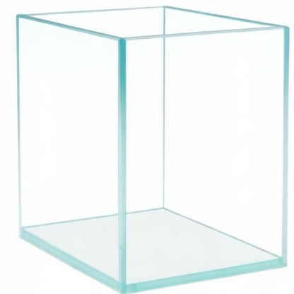 Nano Tall Rimless Frameless Extra Clear Glass Aquarium, Low Iron Glass Tank, 5mm Glass, White Leveling Mat Included, w/Lids Options - size: 1.2 GAL 5.9x5.9x7.8 in