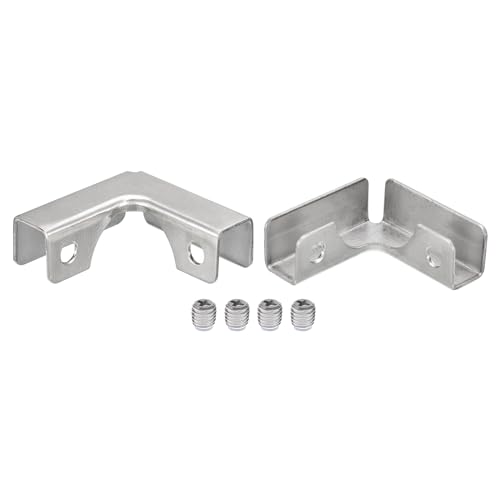 uxcell Glass Fixing Clip, 2pcs for 8-10mm 304 Stainless Steel L-Shaped Glass Connector Combination Bracket Reinforced Clamp for Glass Display Cabinet, Fish Tank - size: 8-10mm