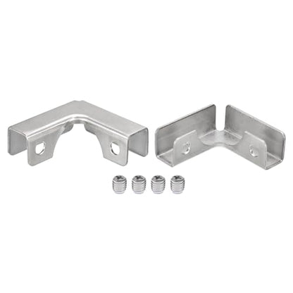uxcell Glass Fixing Clip, 2pcs for 8-10mm 304 Stainless Steel L-Shaped Glass Connector Combination Bracket Reinforced Clamp for Glass Display Cabinet, Fish Tank - size: 8-10mm