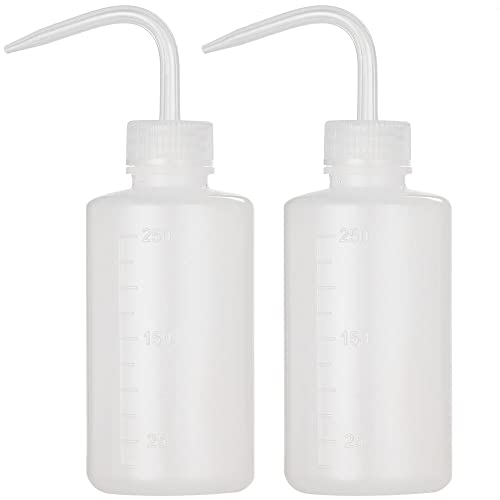2Pcs Tattoo Wash Bottle 250ml | 8oz Water Squirt Bottle for Succulent Watering & Medical Cleaning - White - color: White, size: 250ml