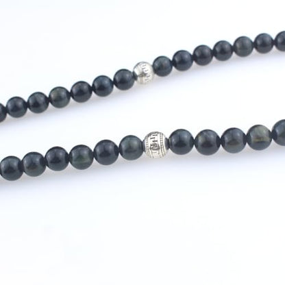 Muslims Islamic Dhikr Tasbeeh Tasbih Prayer Beads, 99 Blue Tiger Eye Stone Beads with Tassel