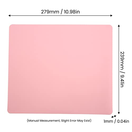 ZJchao Silicone Mats for Crafts, Clay Mat Silicone Baking Washable Flexible Jewelry Casting Sheets Nonskid Desk Saver Pad Countertop Protector for DIY Kitchen, 10.98x9.41x0.04in (Pink) - color: Pink