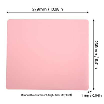 ZJchao Silicone Mats for Crafts, Clay Mat Silicone Baking Washable Flexible Jewelry Casting Sheets Nonskid Desk Saver Pad Countertop Protector for DIY Kitchen, 10.98x9.41x0.04in (Pink) - color: Pink