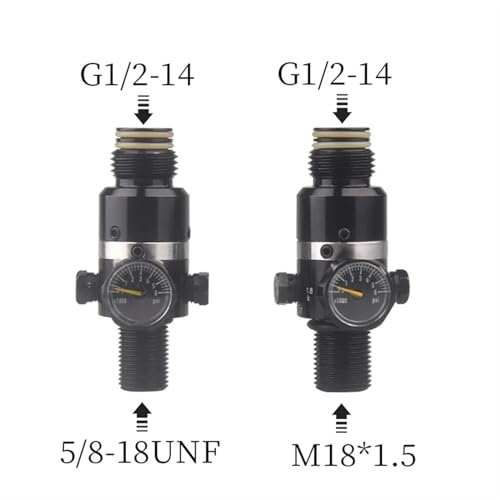 1pc Gas Cylinder Refill Rotatable Pressure Regulator Air Tank Soft Connector Adapter Valve for CO2 Diving Aquarium Accesories(Output 450psi 18UNF) - size: Output 450psi 18UNF