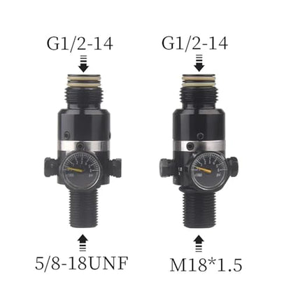 1pc Gas Cylinder Refill Rotatable Pressure Regulator Air Tank Soft Connector Adapter Valve for CO2 Diving Aquarium Accesories(Output 450psi 18UNF) - size: Output 450psi 18UNF