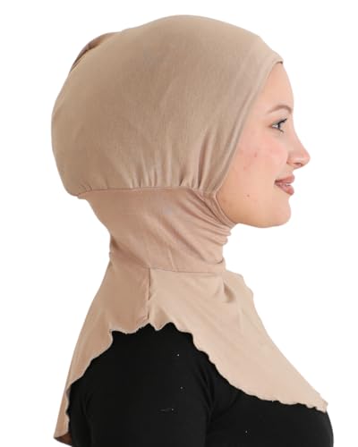 Prien Sport Hijab For Women, Muslim Head Scarf, Flexible Turban Girls, Chic Islamic Wear For Gym, Neck Collar Bonnet Viscose - color: Deep Mink