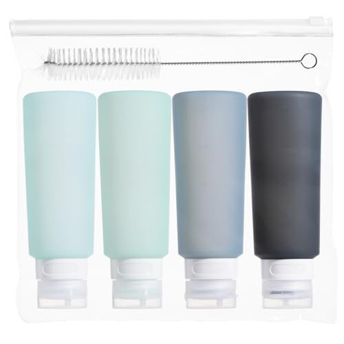 MICEBAY 6 oz Condiment Squeeze Bottles, Leakproof Salad Dressing Container - color: Gray, size: 6 OZ