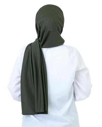 Prien Hijab For Women Muslim Lightweight Scarf Head Scarves For Girls Islamic Long Headscarf Chiffon Shawl Prayer Set Ramadan - color: Khaki