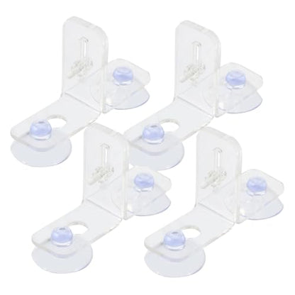 LIOOBO 4 Sets Aquarium Fish Tank Divider Clips Transparent Breeding Isolation Board Durable Suckers for Fish Separation Bottom Filtering for Tanks
