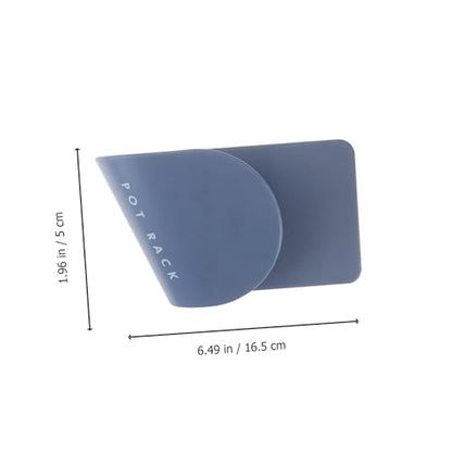 Ipetboom 5 Pair Abs Adhesive Kitchen Lid Holder Rack Blue Frosted Pot Lid Organizers with Strong Stick Multifunctional Storage Stand for Pots Dishes and Round Trays Space Saving Kitchen
