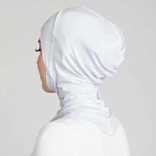 Women Slouchy Beanies Cap Soft Hijab Cap Under Scarf for Women Muslim Jersey Hijab Undercaps(1PC/2PC) - color: White