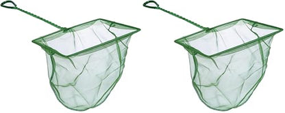 Aquarium Fishing Net Fish Tank Cleaning Tools Fine Mesh Net with Plastic Handle Green 8 Inch - size: 8 Inch (Pack of 2)