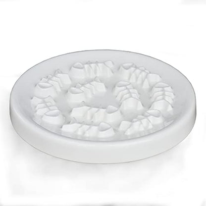 Slow Feeder Cat Bowls, Ceramic Fun Slow Feed Interactive Bloat Stop Puzzle Cat Bowl Healthy Eating Diet Pet Dog Slow Feeding Bowls… (Fish Bone)